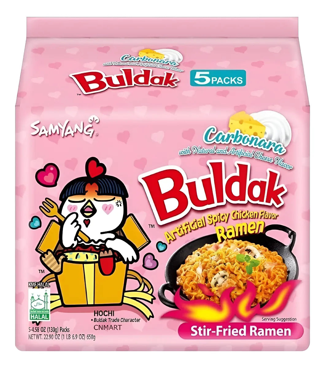 Pack X5 Ramen Coreano Buldak carbonara