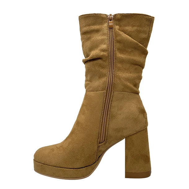 Bota camel con plataforma